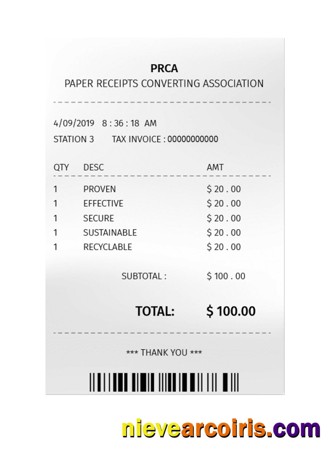PRCA payment check